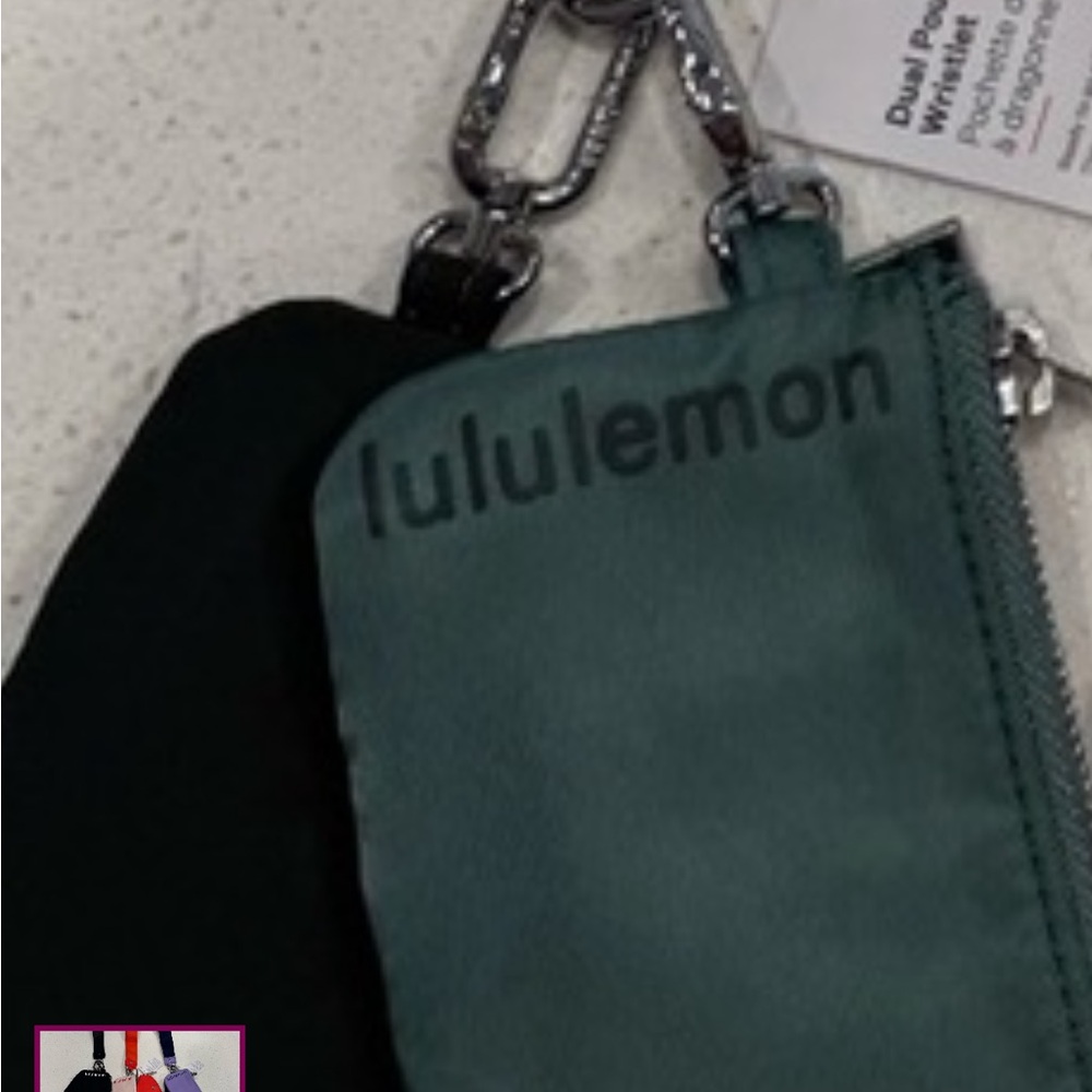 Lulu green dual pouch